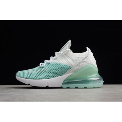 Nike Bayan Air Max 270 Flyknit Igloo Beyaz / Turkuaz / Siyah Koşu Ayakkabısı Türkiye - H6TQEJK6